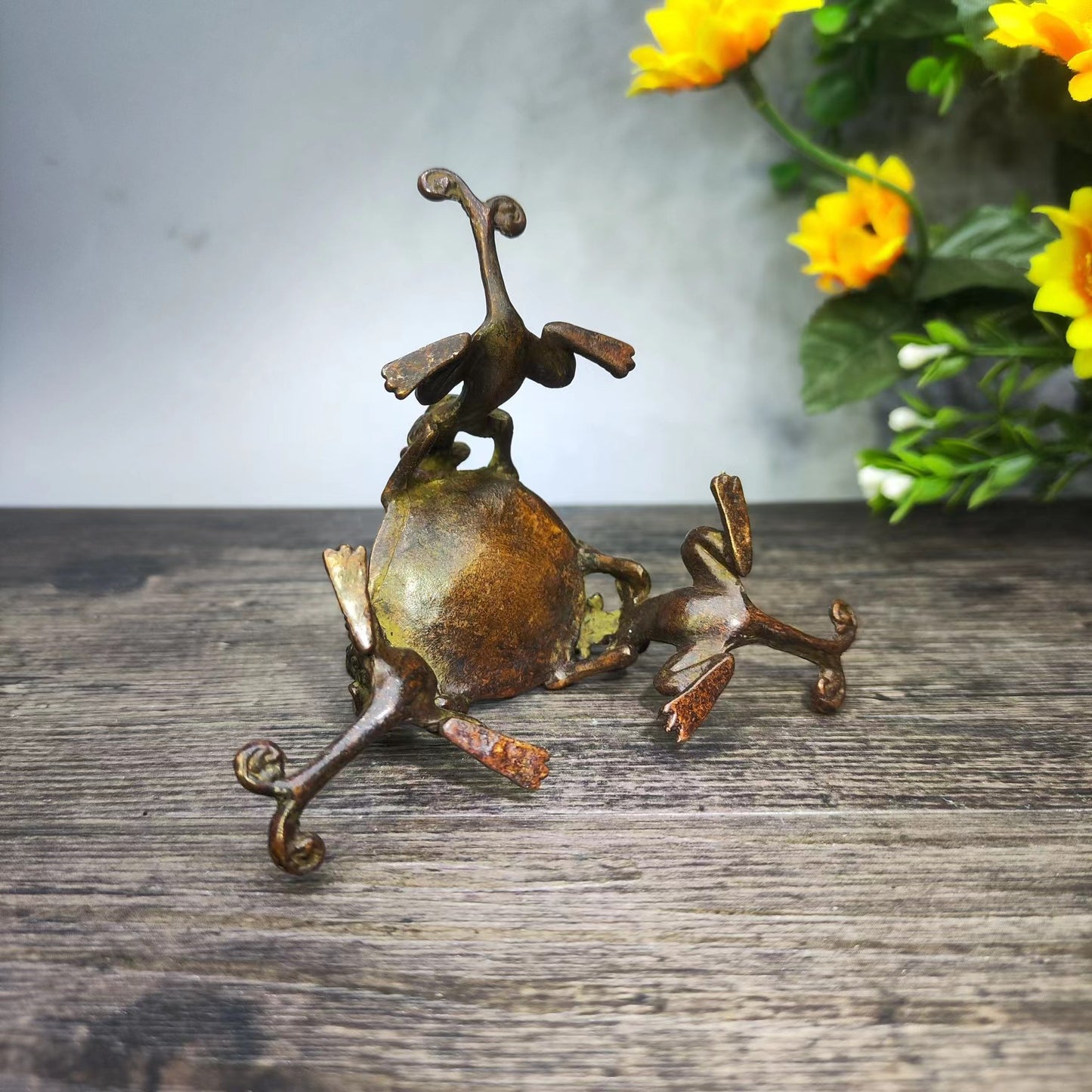 Brass Alloy Tripod Candlestick Candlestick Ornaments